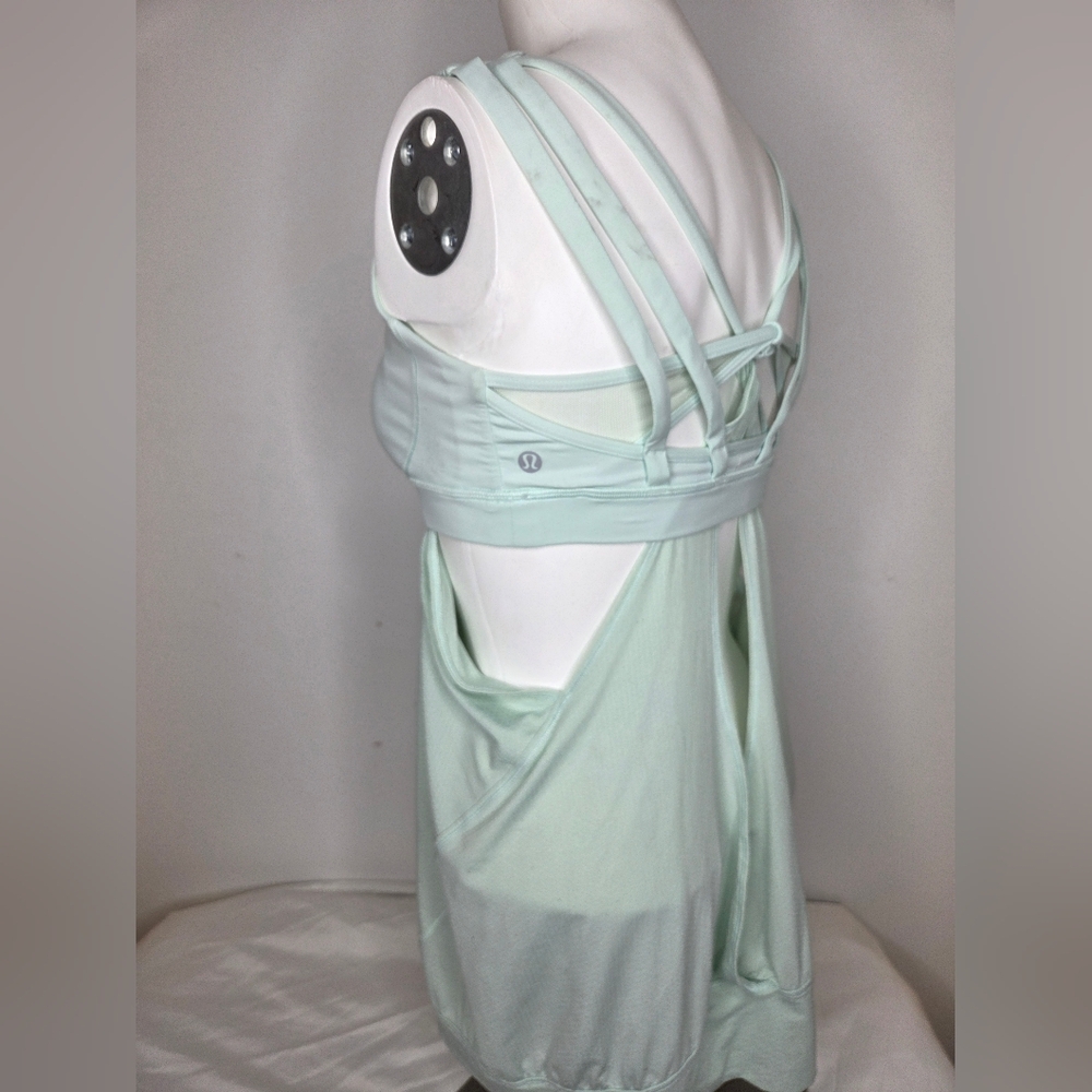 Lululemin Athletica Size 8 Mint Color Strappy Back Tank Top - Picture 4 of 8